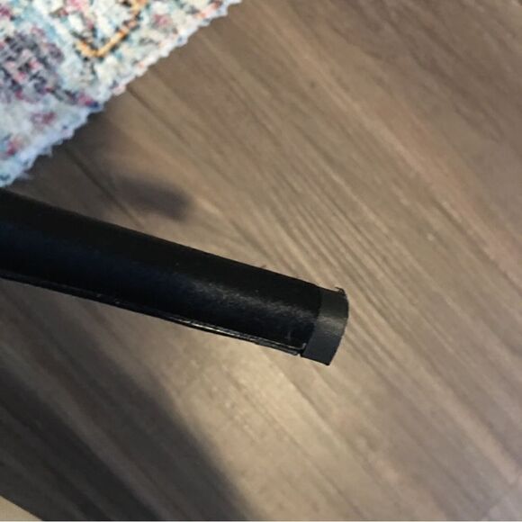 Badgley Mischka Black Satin pearl platform heels - Picture 5 of 9